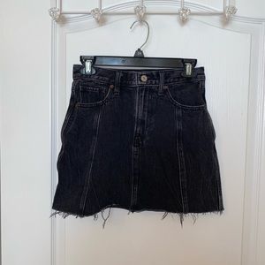 Abercrombie and Fitch Natural Rise Faded Black Skirt